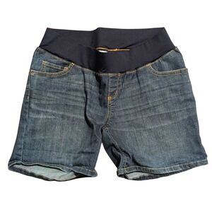 NEW‎ LIZ LANGE Maternity XS Extra Small SHORTS Dark Denim Jean NWT